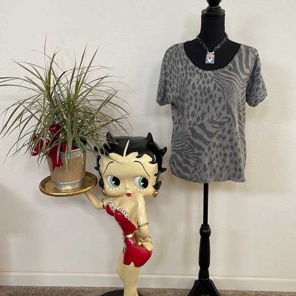 DKNY Jeans Animal Print Top Size S - Picture 2 of 5